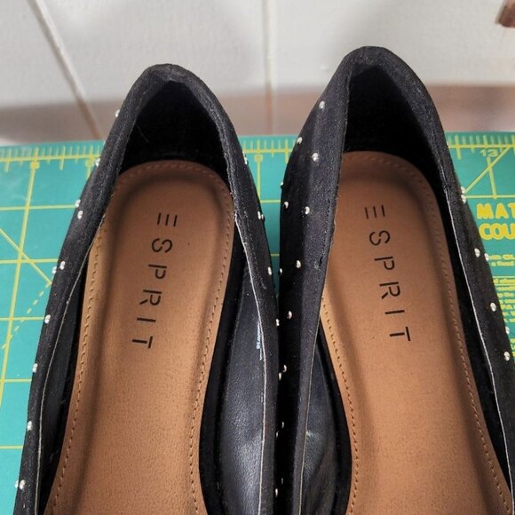 Esprit Danika Pointed Toe Flats Studded Black - Picture 3 of 9